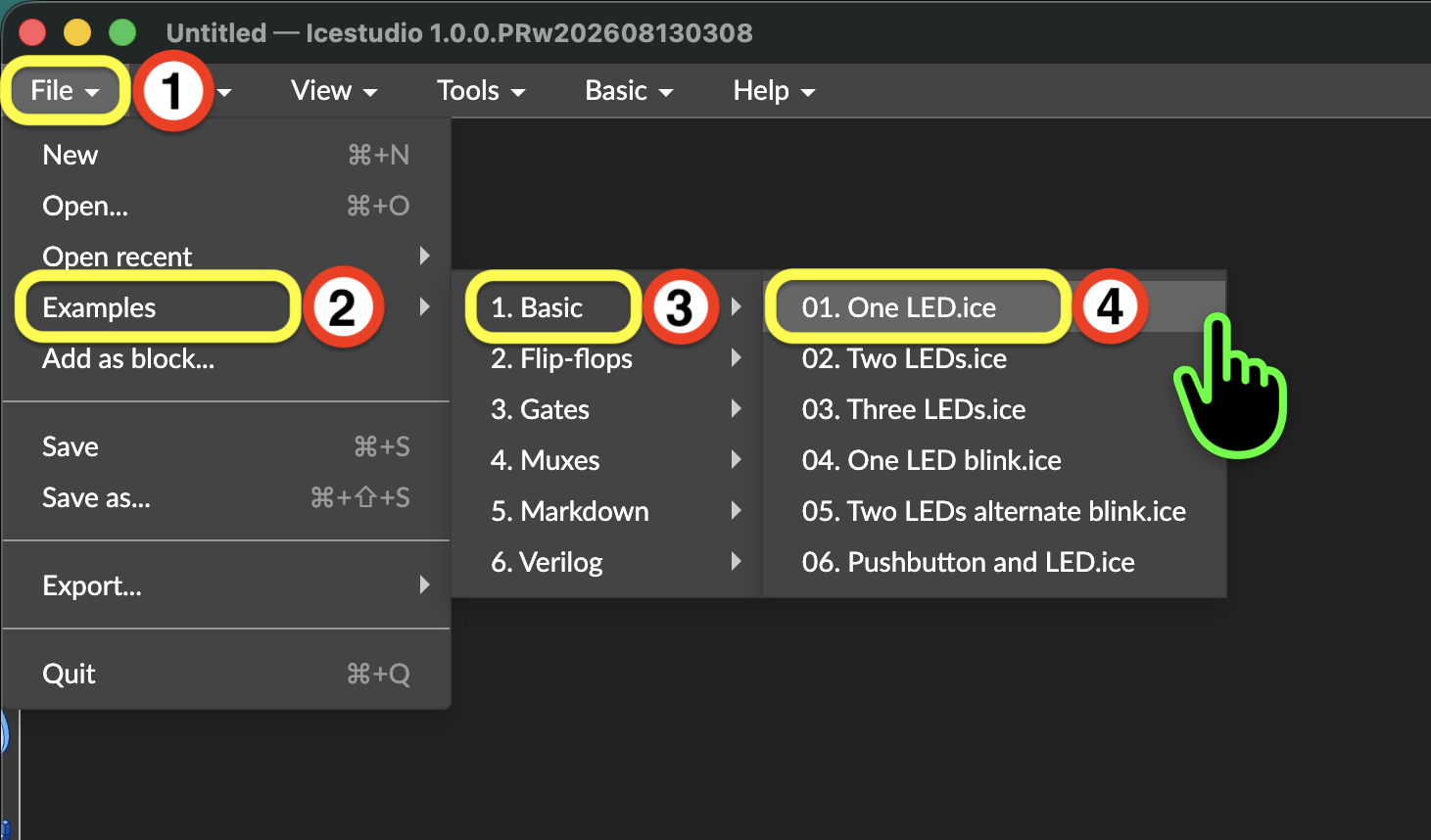 Open One LED Example