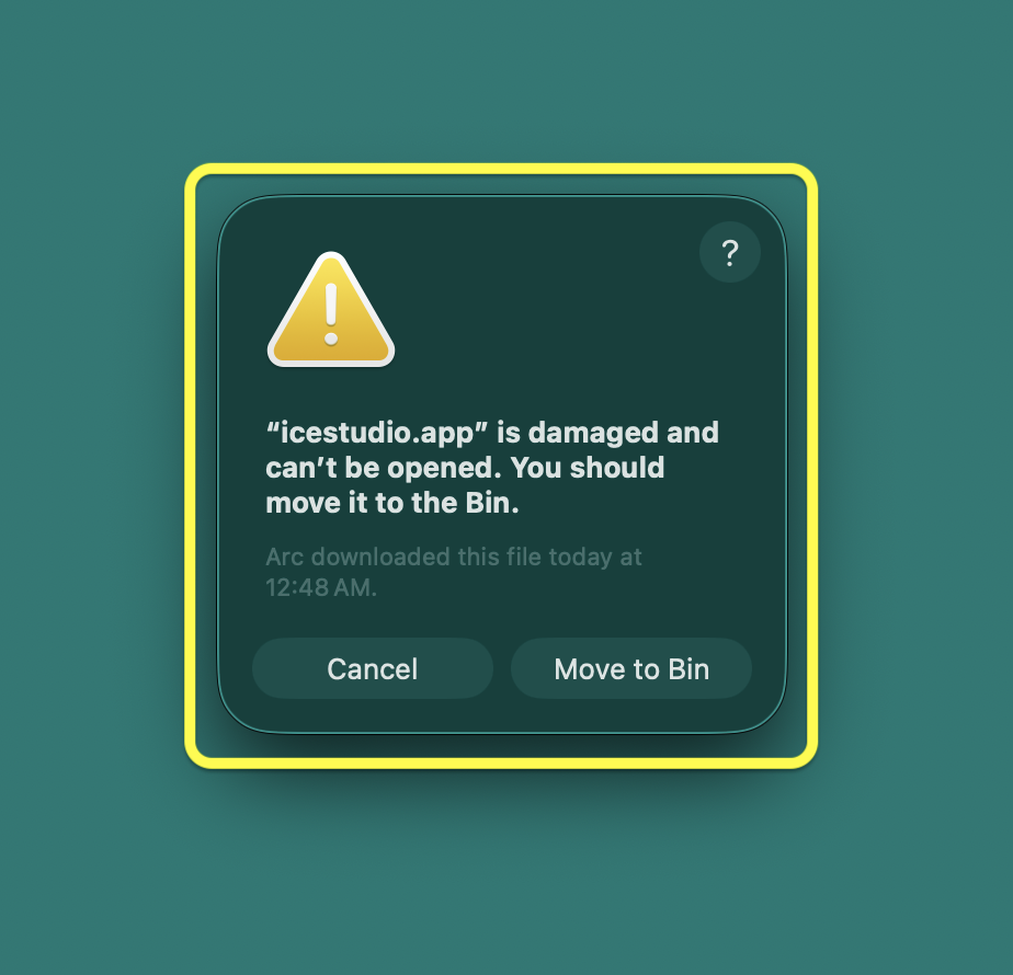 iCE Studio macOS error